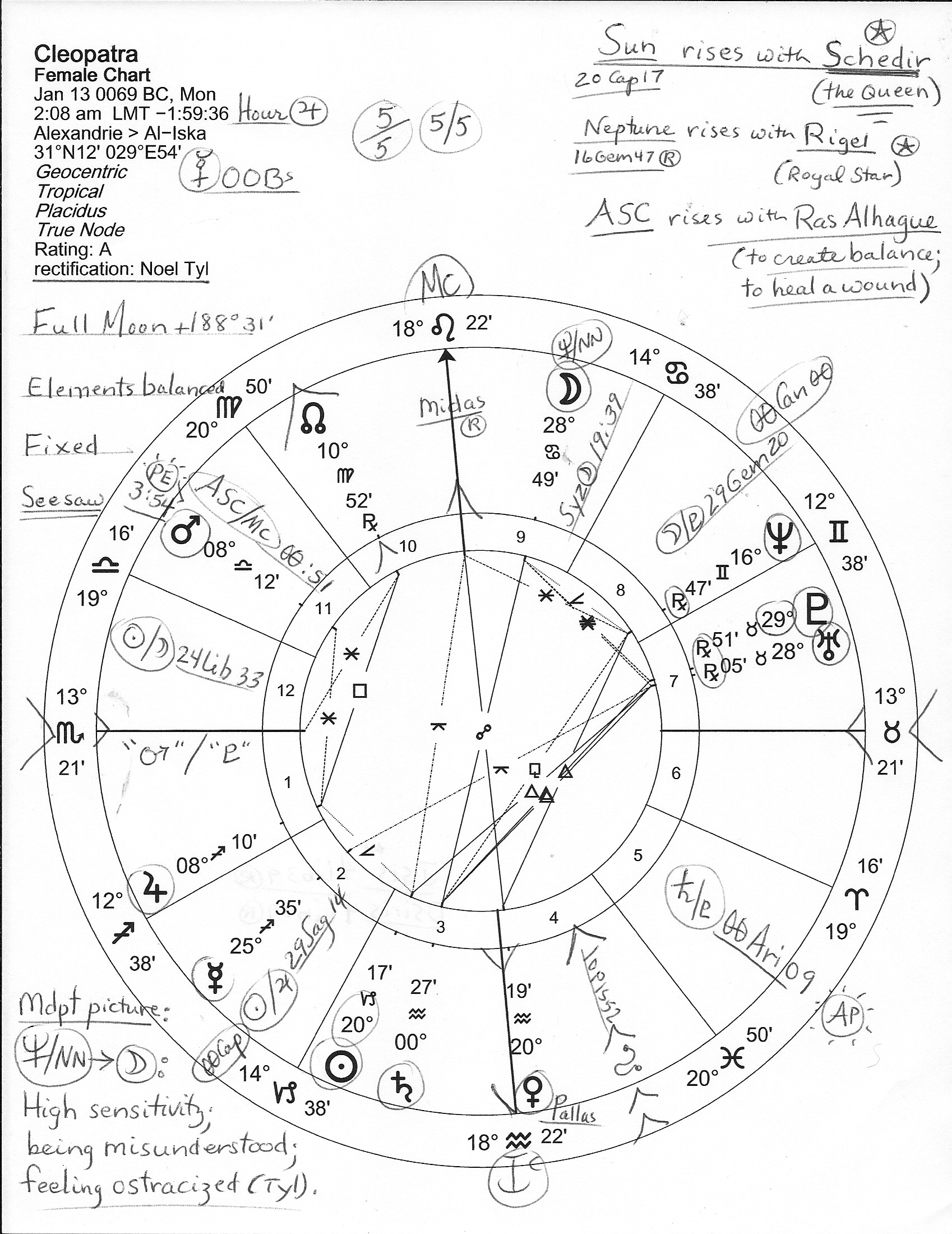 13 Zodiac Birth Chart